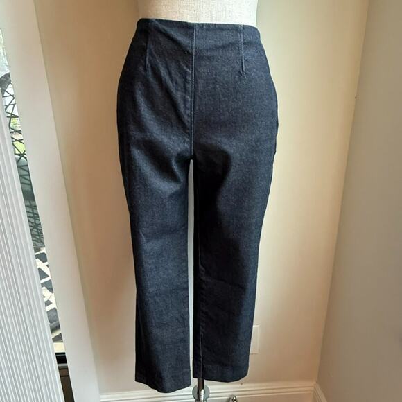 Piazza Sempione Dark Wash Cropped Denim Pants Cotton Blend Women’s 26 - Picture 4 of 7